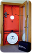 A blower door is used to find drafts, and poorly weatherized homes and buildings