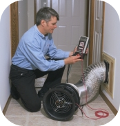 Duct Leakage Increases Operating Costs. A duct blaster can be used to check for duct leakage in HVAC systems.